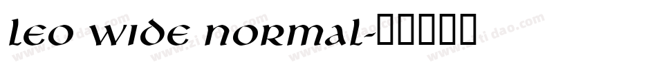 Leo Wide Normal字体转换